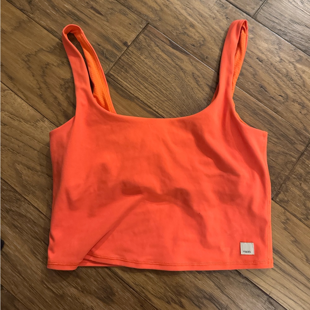 Vuori Orange Cropped Tank Top